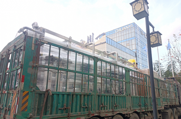 【川一股份】40T/H雙級反滲透設(shè)備裝車發(fā)往聊城高唐縣